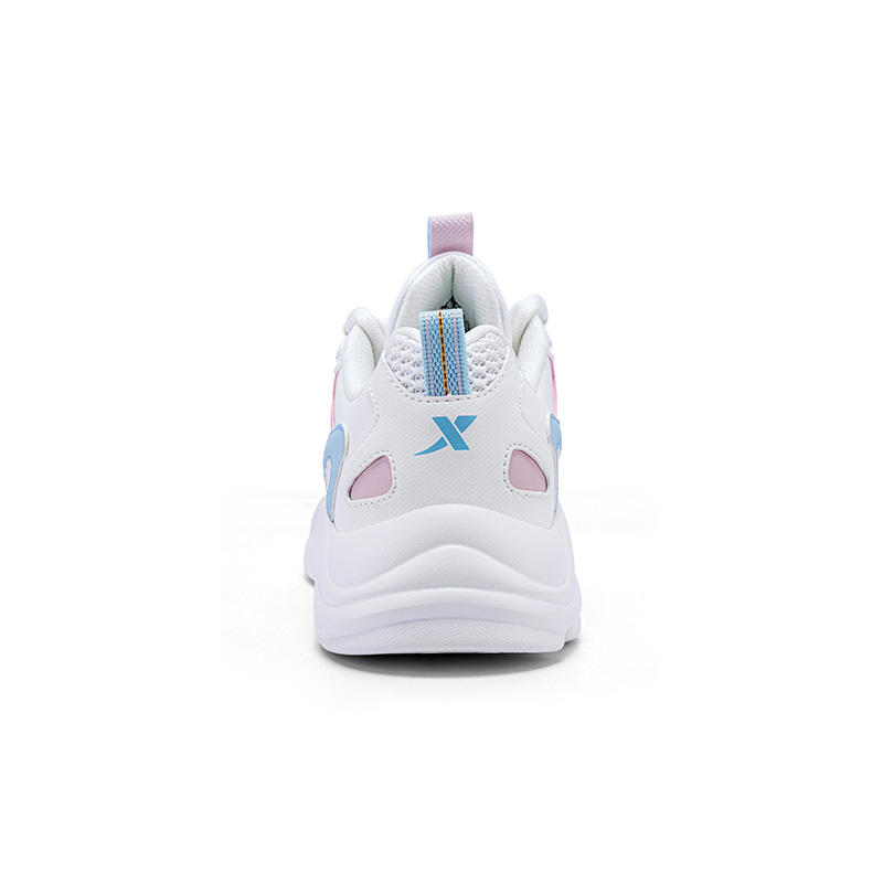 XTEP Cushioning Abrasion Resistant Breathable Low top Running Shoes Women’s White Blue