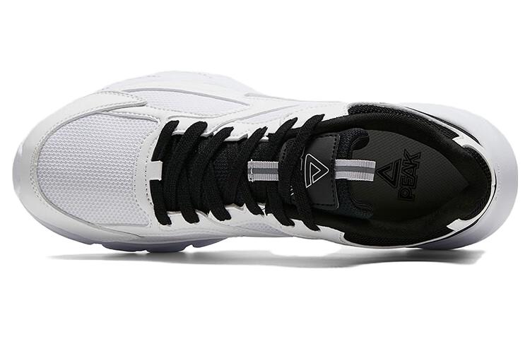 PEAK Slip Resistant Abrasion Resistant Cushioning Low top Running Shoes Men’s Black White