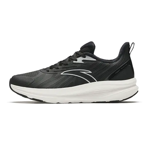 Anta Cloud Path Slip Resistant Abrasion Resistant Low top Running Shoes Men's Black White