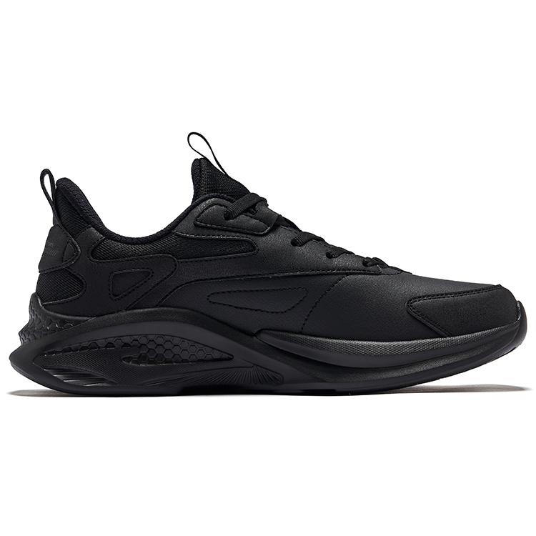 Erke Lingyue 1 Abrasion Resistant Abrasion Resistant Low top Casual City Commuting Running Shoes Men’s Jet Black