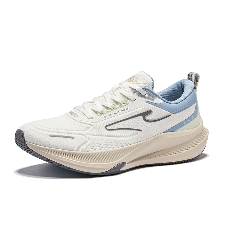Erke Tissot 4 Running Shoes Men’s Low Top Microcrystal White Powder Blue