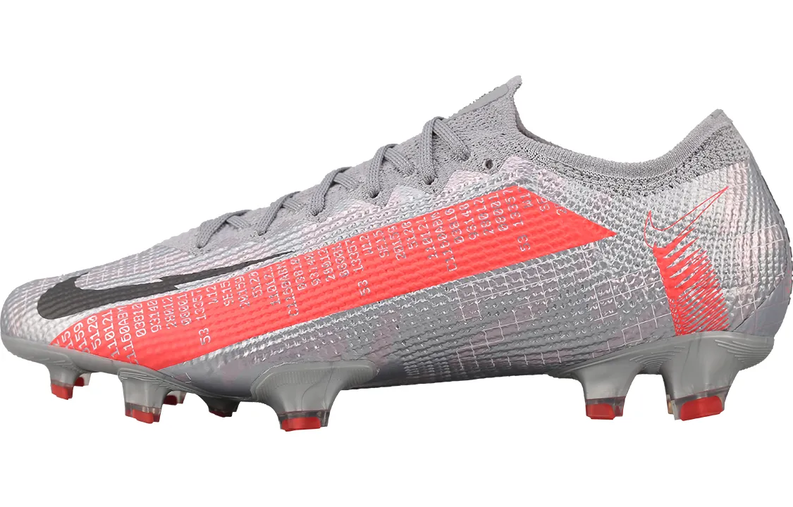 Nike Mercurial Vapor 13 FG Firm Ground Natural Grass Slip Resistant Soccer Shoes Unisex Gray Orange