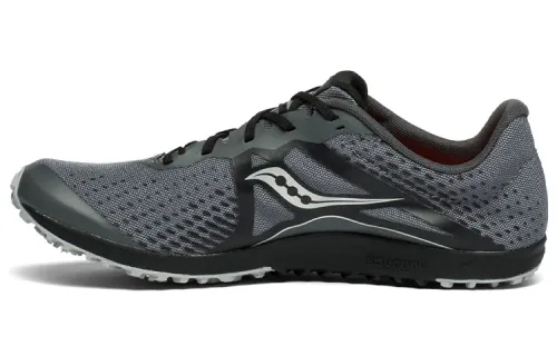 Saucony Kilkenny XC8 Spike Slip Resistant Cushioning Lightweight Low top Running Shoes Men's Black Silver