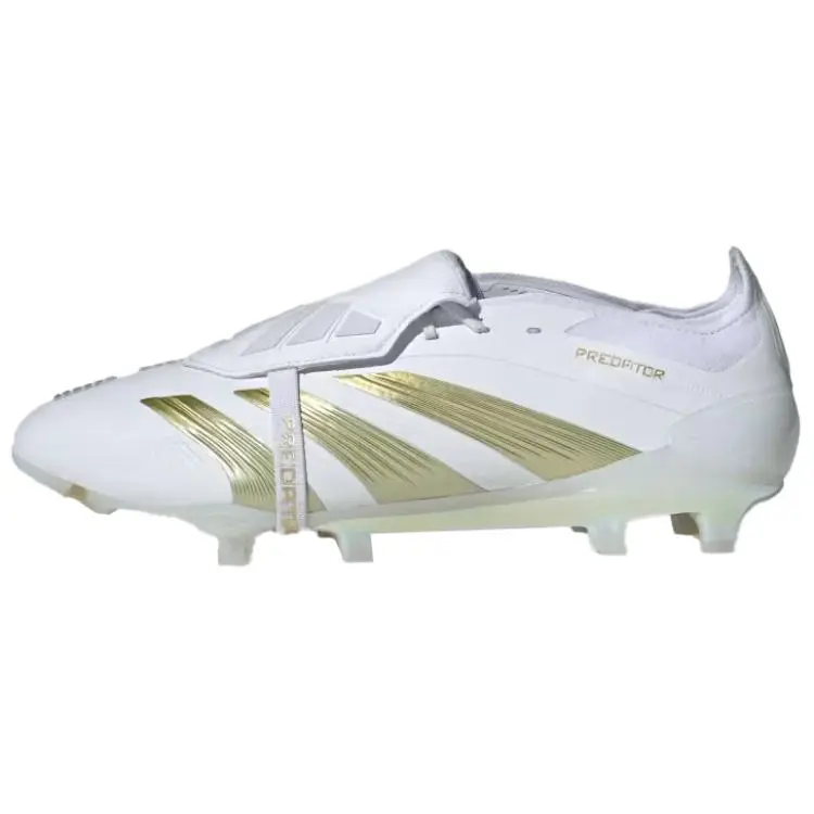 Adidas FG Firm Ground Natural Grass Slip Resistant Abrasion Resistant Soccer Shoes Men's White Gold