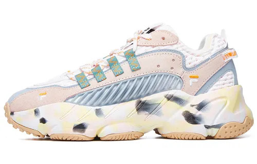 FILA FUSION Ade Mesh, Textile, Synthetic Leather Low top Running Shoes Women's Pink White