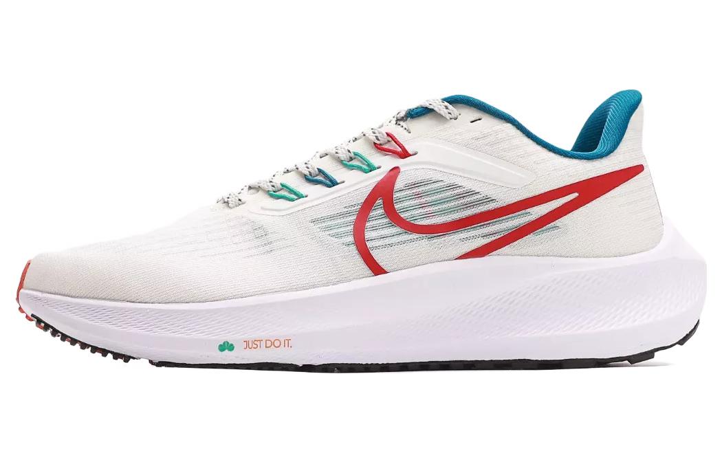Nike Air Zoom Pegasus 39 comfortable cushioning low-top casual training running shoes men's white red blue