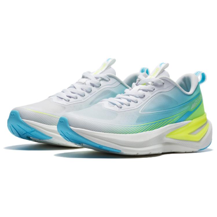 QIAODAN Light Speed 5.0 Cushioning Slip Resistant Breathable Low top City Commuting Running Shoes Men’s White Blue