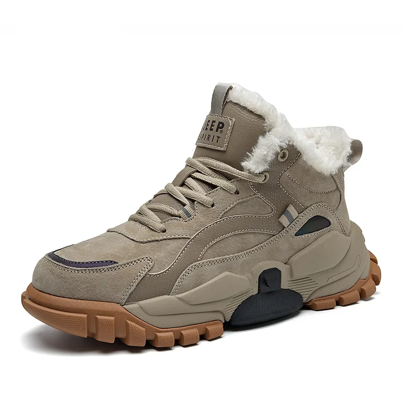 JEEP SPIRIT Black Myth Outdoor Boots Men's Sandstone