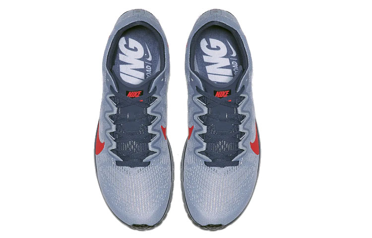 Кроссовки Nike Zoom Streak 7 (серо-красные) — фото 3