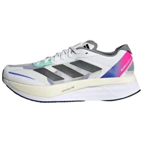 Adizero Boston Adidas 11 'White Lucid Blue Fuchsia'