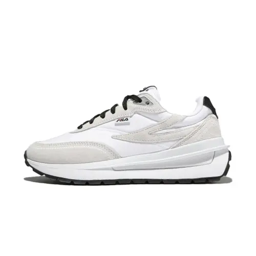 FILA Comfortable Breathable Low top Running Shoes Unisex White