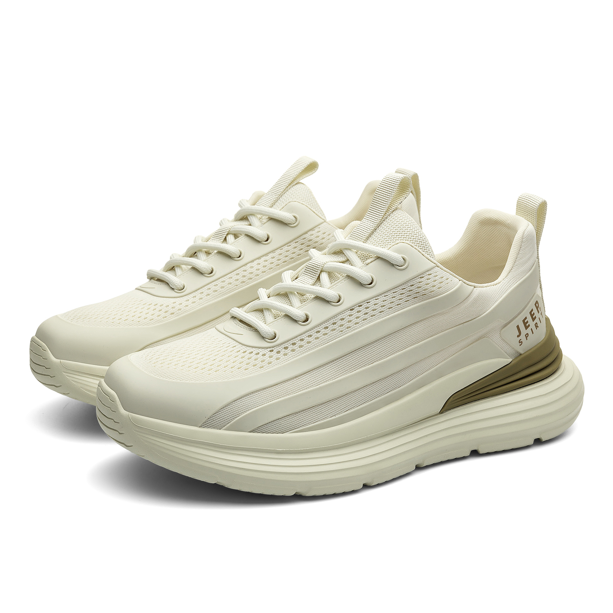 JEEP SPIRIT Mesh Low top Running Shoes Men’s Shuffle White