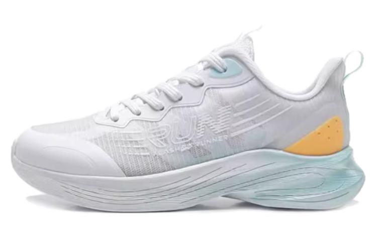 QIAODAN Slip Resistant Abrasion Resistant Low top Running Shoes Men’s White Blue