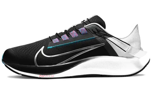 Nike Air Zoom Pegasus 38 Flyease Black Metallic Silver Extra Wide