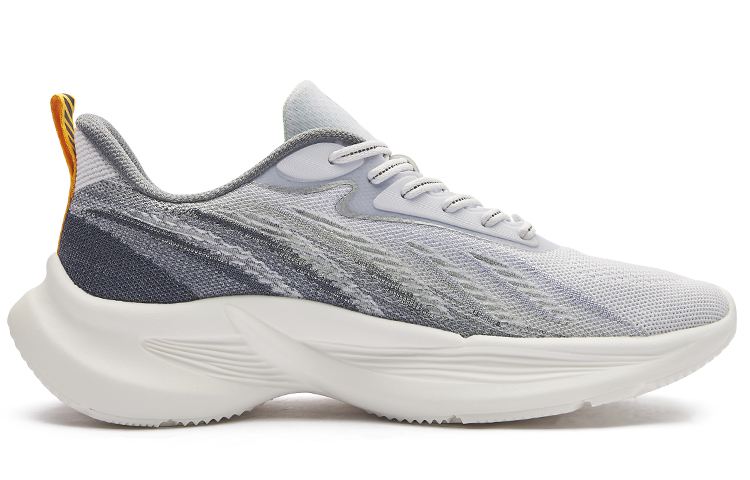 Erke Textile, Synthetic Leather Cushioning Abrasion Resistant Breathable Low top Casual Running Shoes Men’s White
