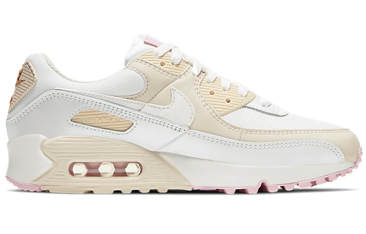 Женские кроссовки Nike Air Max 90 (розово-желто-белые) — Розовый / жёлтый / белый — фото 2