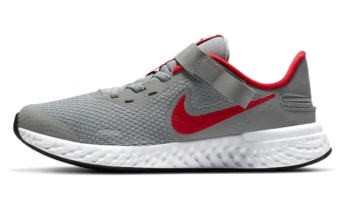 Nike Revolution 5 FlyEase 'Grey Red' Gs