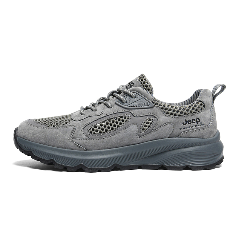 Jeep Pigskin, Textile Cushioning Abrasion Resistant Breathable Slip Resistant Running Shoes Men’s