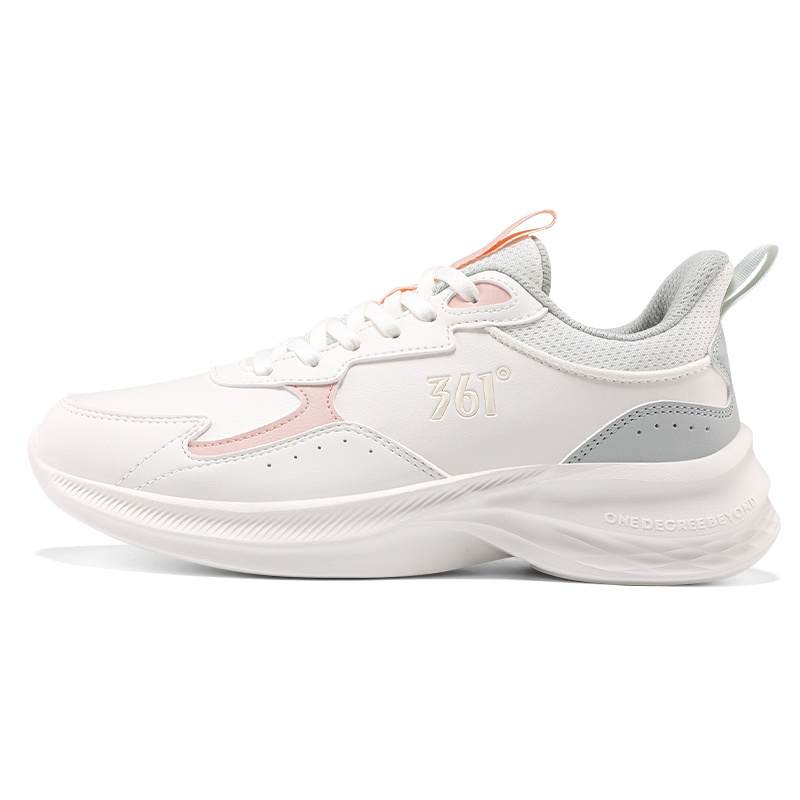 361° Cushioning Slip Resistant Abrasion Resistant Low top Casual Running Shoes Women’s White Pink