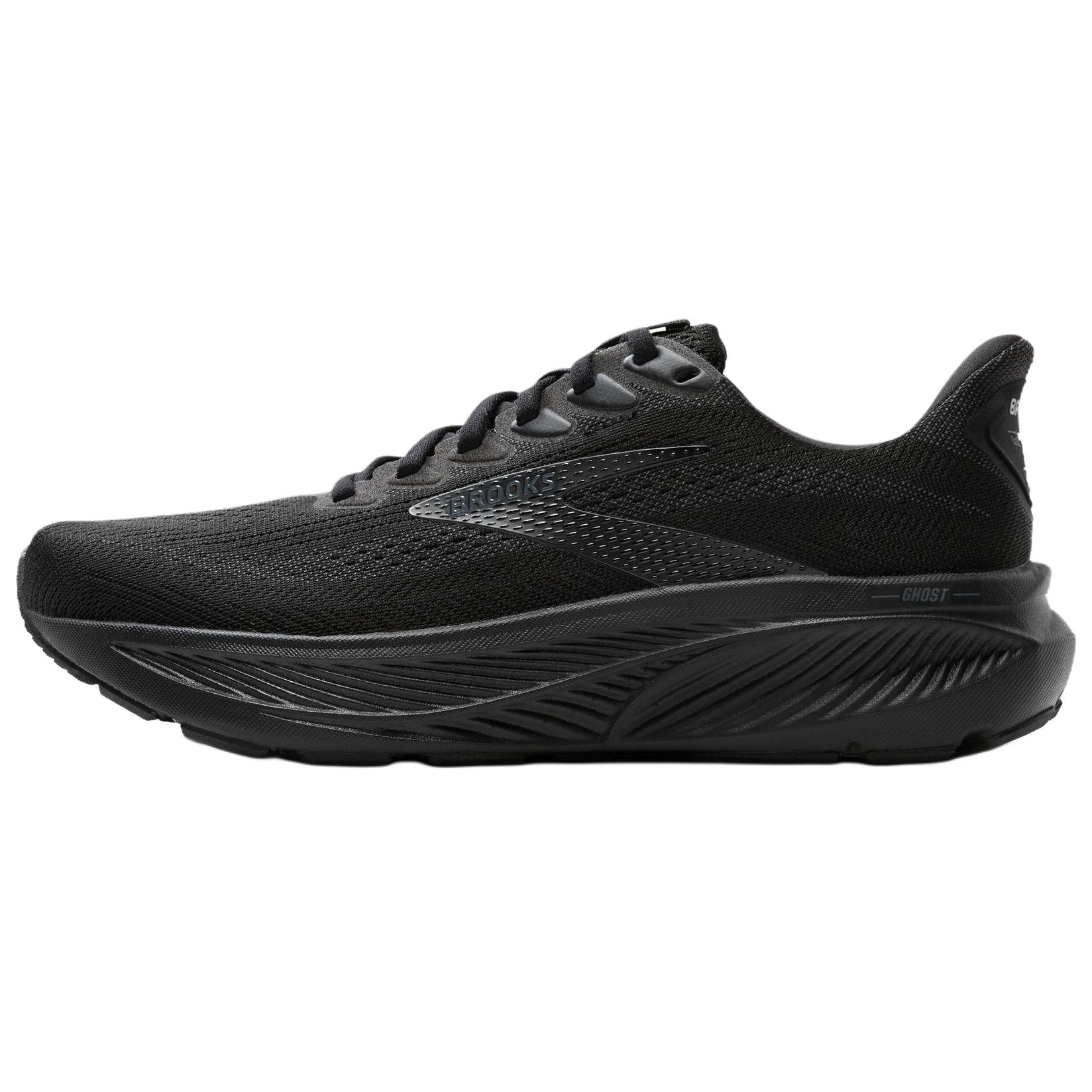 Brooks Ghost 17 Soft And Comfortable Slip Resistant Abrasion Resistant Low top Casual Running Shoes Men’s Black