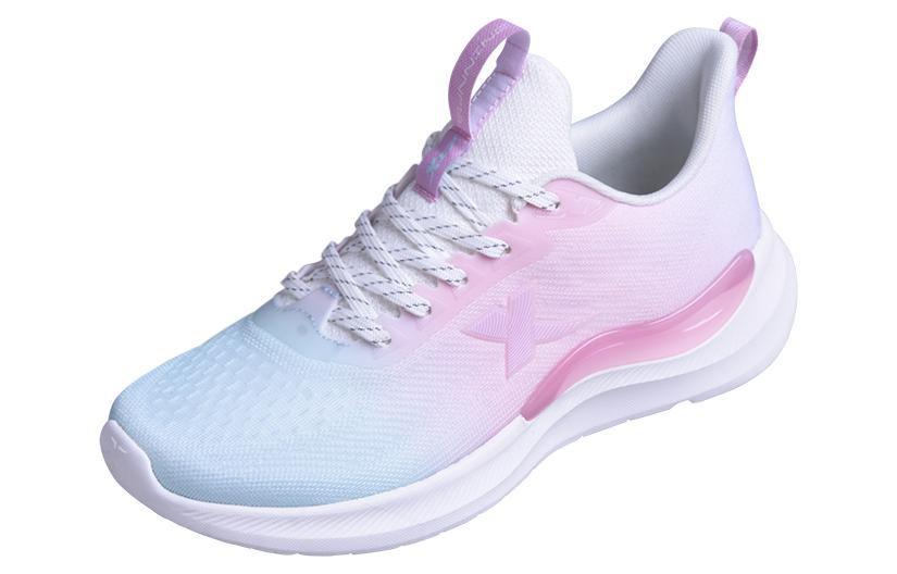 XTEP Cloud DC Comfortable Slip Resistant, Abrasion Resistant, Breathable Low top Running Shoes Women’s Pink Blue