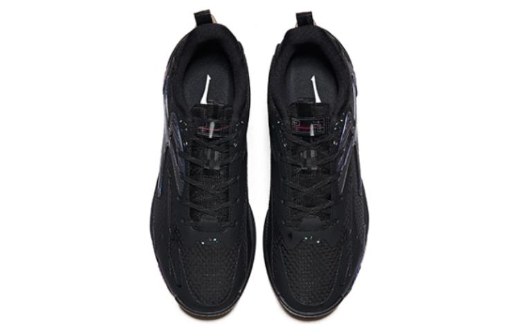 Erke Comfortable Cushioning Slip Resistant Abrasion Resistant Low top Sprint Running Shoes Men’s Black Purple