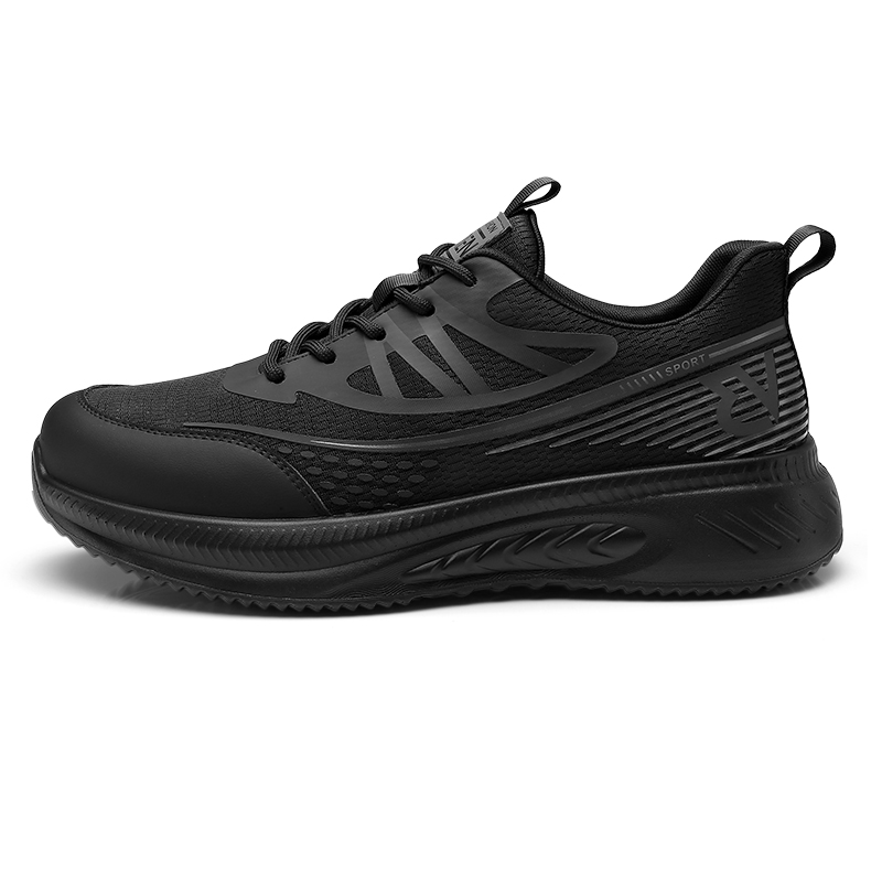 QIANGREN Running Shoes Men’s Low Top Black
