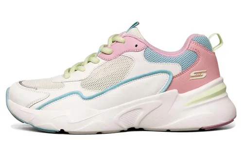 Skechers BOBS BAMINA Textile, Artificial Leather Low top Training Running Shoes Women's Pink White Blue
