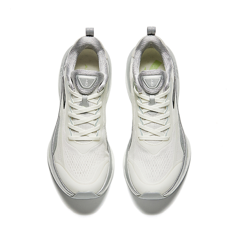Anta Running Collection Slip Resistant Abrasion Resistant Low top Casual Running Shoes Women’s White Silver Gray