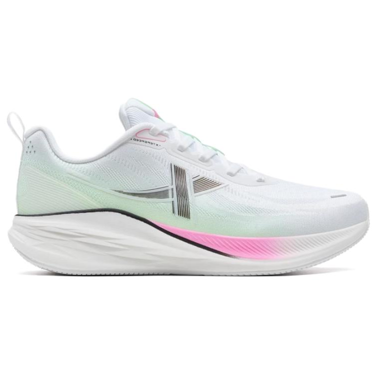 XTEP 5.0LITE Slip Resistant Abrasion Resistant Low top Casual Running Shoes Women’s White Green Pink