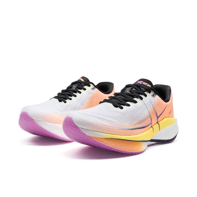 XTEP 360X 2.0 Running Shoes Women’s Low Top Classic White Fluorescent Tender Orange