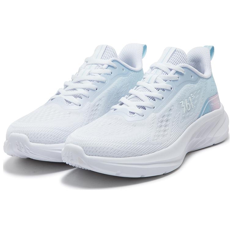 361° Abrasion Resistant Low top Casual Running Shoes Women’s White Blue