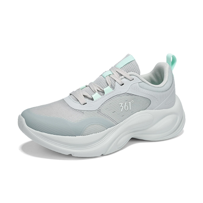 361° Cushioning Breathable Lightweight Low top Casual Running Shoes Women’s Mint Gray Green Eggshell Green