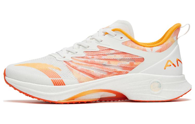 Anta MACH 3.0 Cushioning, Wear Resistant Low top Running Shoes Men’s White Orange
