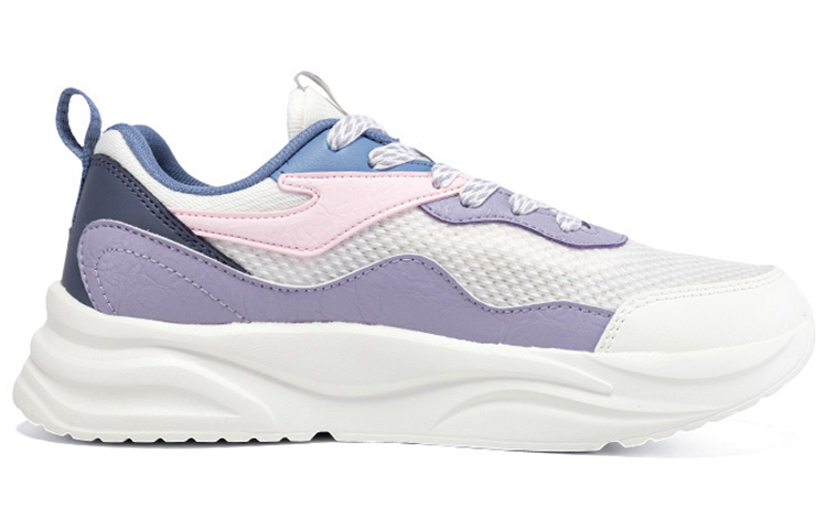 Erke Mesh Cushioning Breathable Lightweight Running Shoes Women’s White Purple