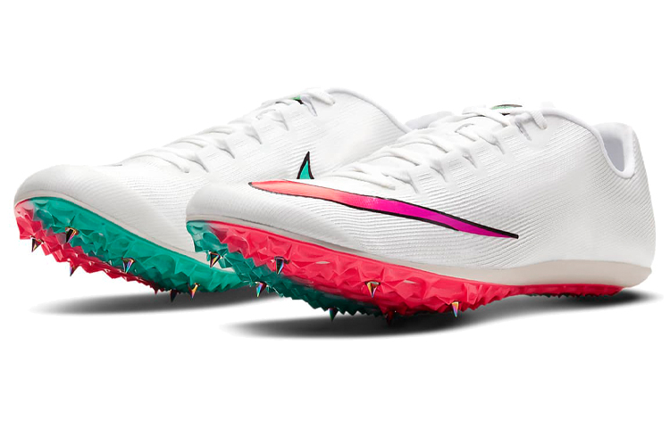 Мужские кроссовки Nike Zoom 400 (бело-красно-зеленые) — фото 3