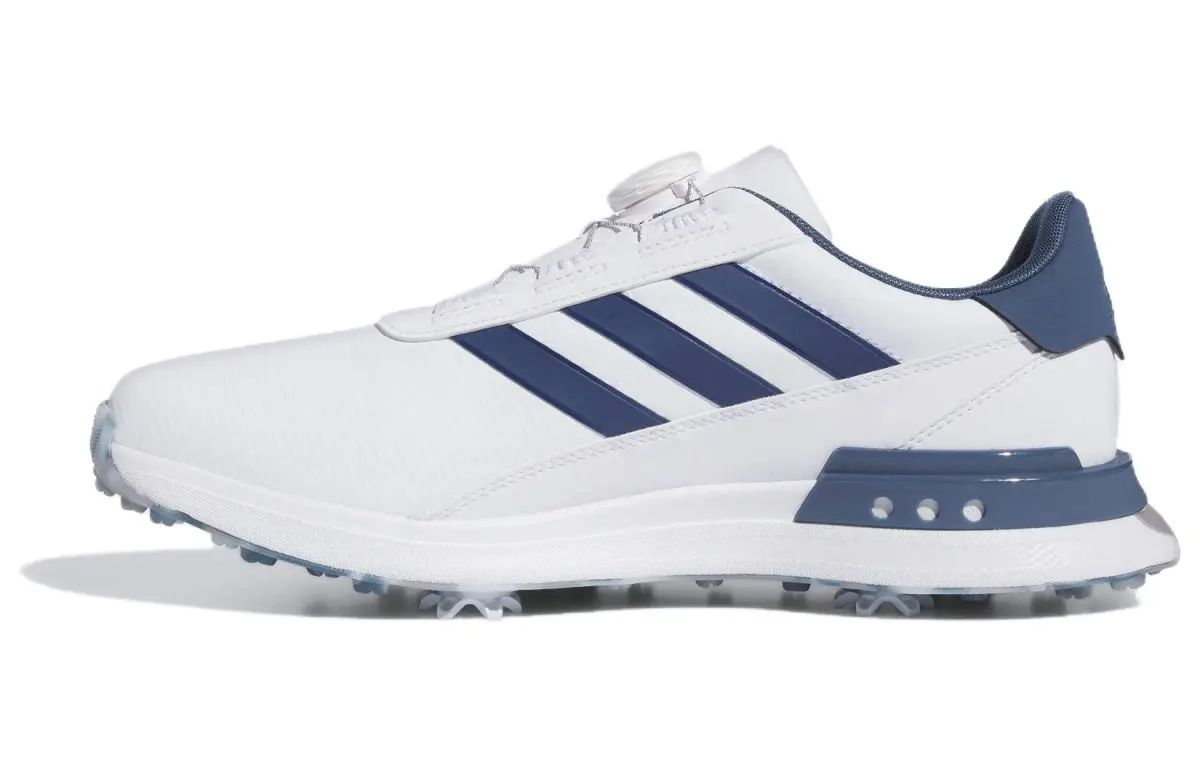 Adidas S2G 24 Cushioning Abrasion Resistant Cushioning, Wear Resistant Low top Golf Shoes Men's White Blue