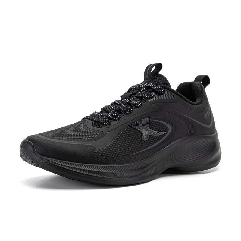XTEP Comfortable Cushioning Breathable Low top Sprint Running Shoes Men’s Black