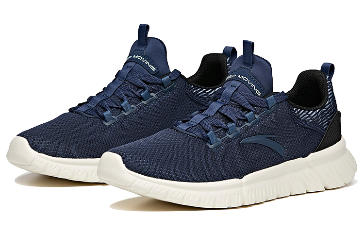 Anta Cushioning Slip Resistant Abrasion Resistant Breathable Low top Running Shoes Men’s Coastal Blue