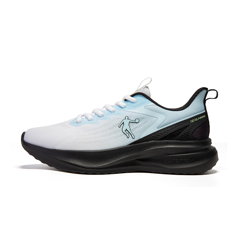 QIAODAN Cushioning Breathable Lightweight Low top Casual Running Shoes Men’s Jordan White Sky Blue