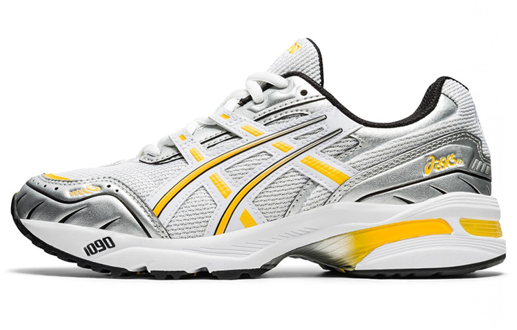 Asics GEL 1090 Comfortable Fabric Abrasion Resistant Low top Running Shoes Women's White Yellow