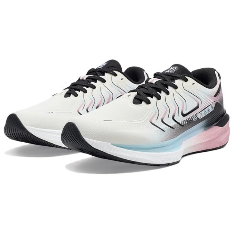 XTEP Wind And Fire 28 Fabric Cushioning Slip Resistant Low top Running Shoes Women’s White Pink Black