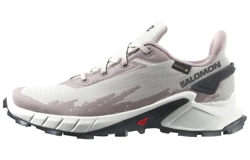 SALOMON CROSS Comfortable Leather Slip Resistant Abrasion Resistant Low top Running Shoes Women's White Purple