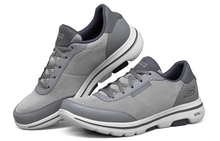 Skechers Go Walk 5 Cushioning Abrasion Resistant Low top Running Shoes Men’s Blue Gray