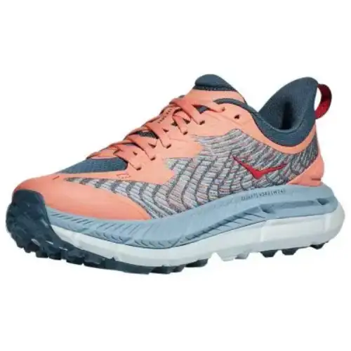 HOKA ONE ONE Mafate Speed 4 Cushioning Breathable Low top Running Shoes Unisex Pink Gray