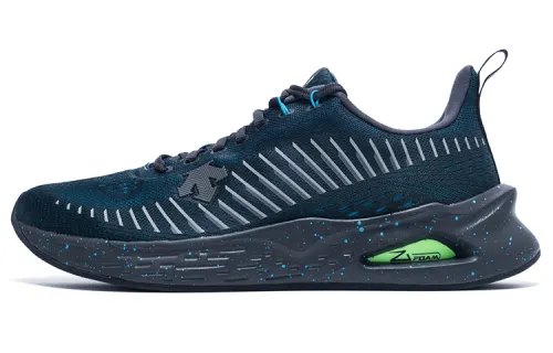 DESCENTE Running Series Cushioning Slip Resistant Abrasion Resistant Lightweight Low top Running Shoes Unisex Navy Blue