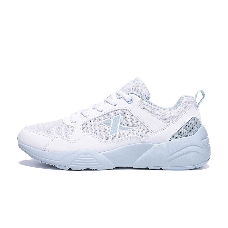XTEP Cushioning, Wear Resistant Low top Casual Running Shoes Women’s New White Dusk Dusty Blue
