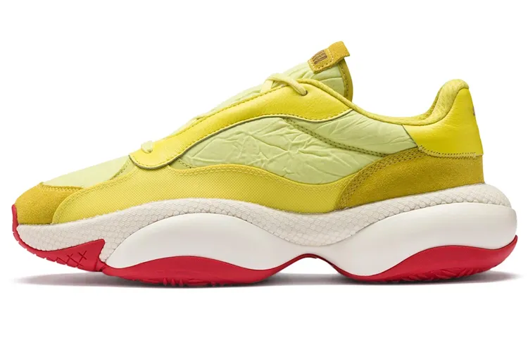 Jannik Davidsen x PUMA ALTERATION Slip Resistant Lightweight Non slip Lightweight Low top Running Shoes Unisex Lemon