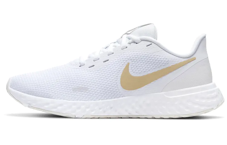 Nike Revolution 5 White/Gold Women's