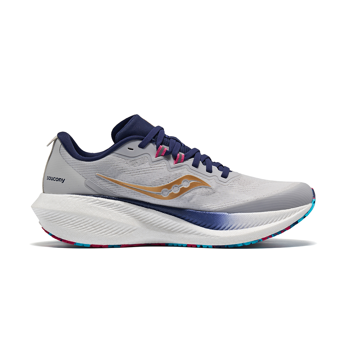 Saucony Triumph Victory 21 Slip Resistant Abrasion Resistant Low top Casual Running Shoes Unisex Gray Color